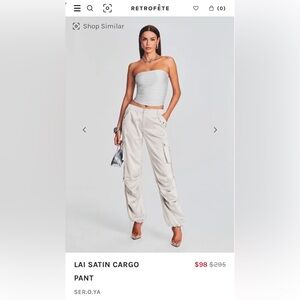 Brand new Lai Satin Cargo Pant. Never been worn!